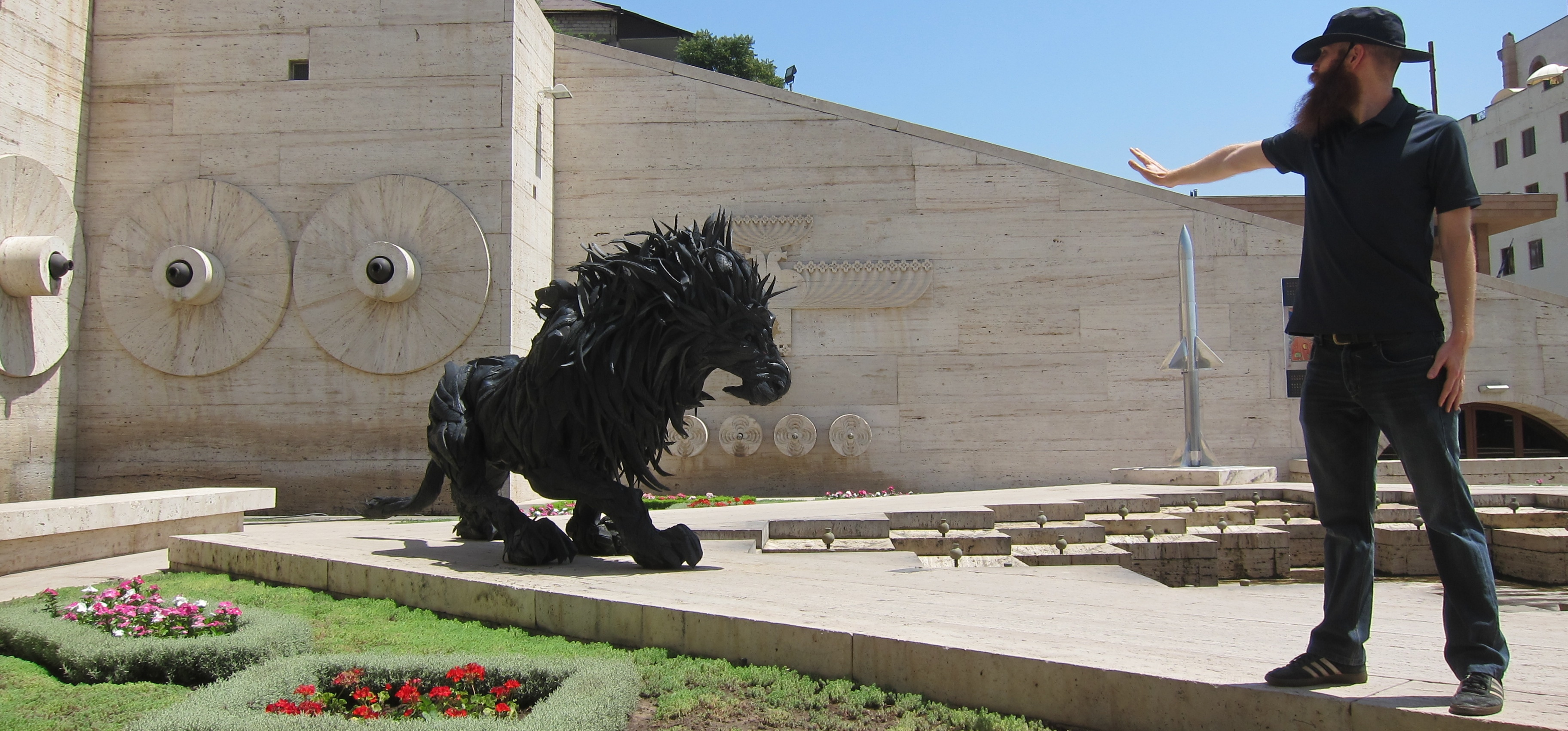 Karsten and a Lion.