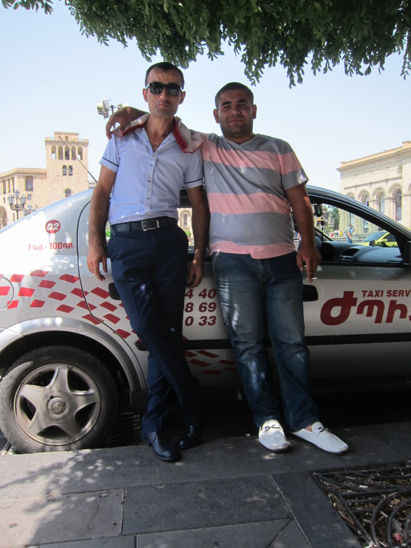 Taxi drivers in Yerevan.