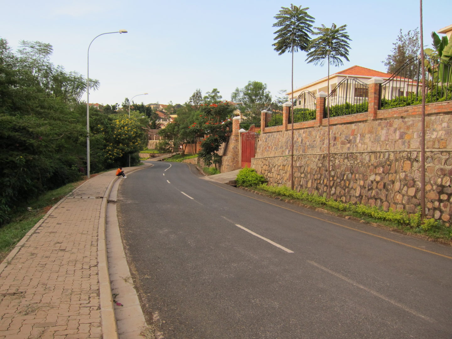 Calm street in Kigali